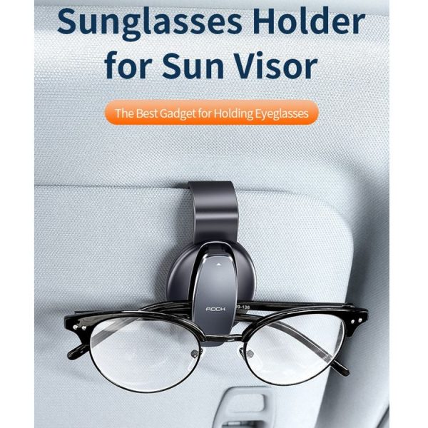 ROCK Car Glasses Clip Holder for Sun Visor (Black) - Image 4