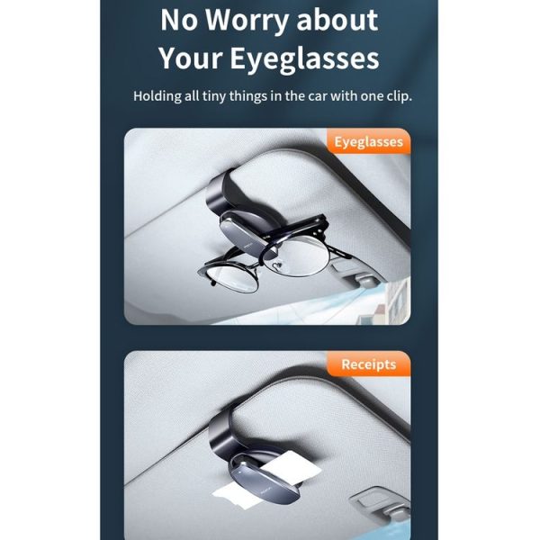 ROCK Car Glasses Clip Holder for Sun Visor (Black) - Image 9