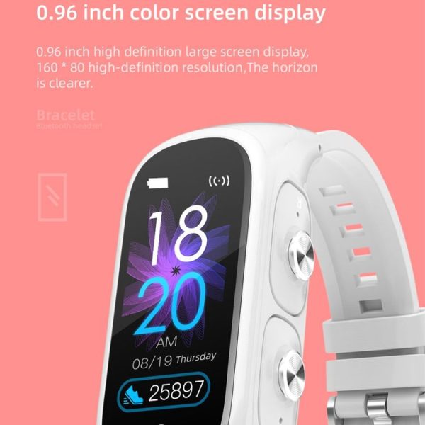 HAMTOD N8 0.96 inch Color Screen Smart Watch, Support Bluetooth Dual Headset Calls / Multiple Sports Modes / Message Push / Heart Rate Monitoring / Sleep Monitoring / Blood Pressure Measurement / Weather (Black) - Image 14