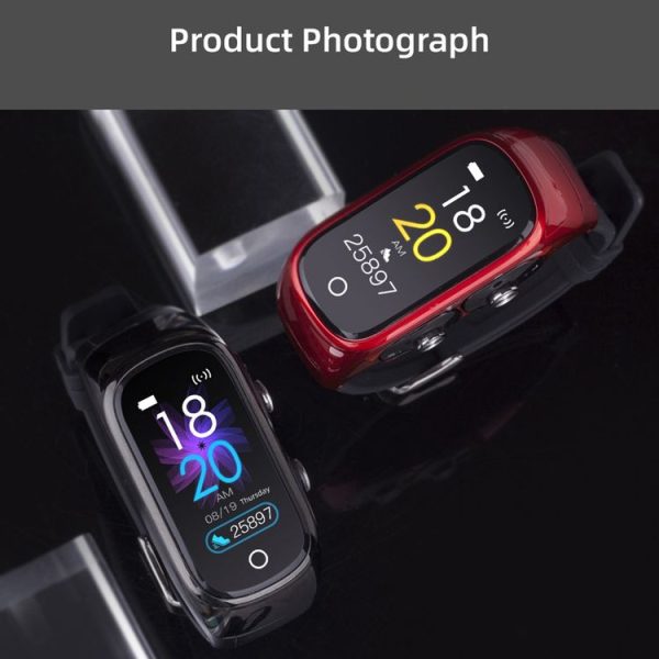 HAMTOD N8 0.96 inch Color Screen Smart Watch, Support Bluetooth Dual Headset Calls / Multiple Sports Modes / Message Push / Heart Rate Monitoring / Sleep Monitoring / Blood Pressure Measurement / Weather (Black) - Image 18