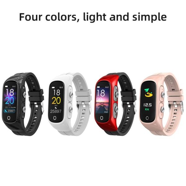 HAMTOD N8 0.96 inch Color Screen Smart Watch, Support Bluetooth Dual Headset Calls / Multiple Sports Modes / Message Push / Heart Rate Monitoring / Sleep Monitoring / Blood Pressure Measurement / Weather (Black) - Image 19