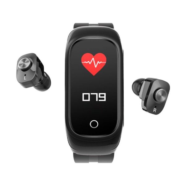 HAMTOD N8 0.96 inch Color Screen Smart Watch, Support Bluetooth Dual Headset Calls / Multiple Sports Modes / Message Push / Heart Rate Monitoring / Sleep Monitoring / Blood Pressure Measurement / Weather (Black) - Image 3
