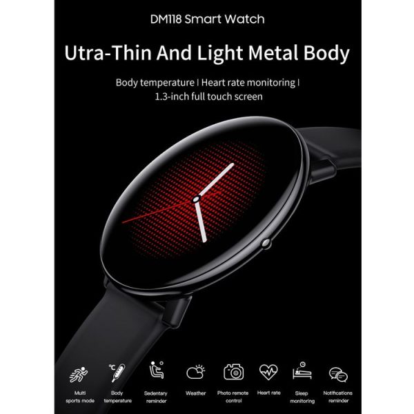 HAMTOD DM118 1.3 inch HD Color Screen Smart Sport Watch, Support Multiple Sports Modes / Message Push / Heart Rate Monitoring / Sleep Monitoring / Blood Pressure Measurement (Silver) - Image 9