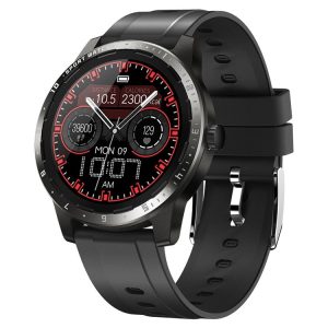 HAMTOD V200 1.28 inch HD Color Screen Smart Sport Watch, Support Multiple Sports Modes / Message Push / Heart Rate Monitoring / Sleep Monitoring / Blood Pressure Measurement (Black)