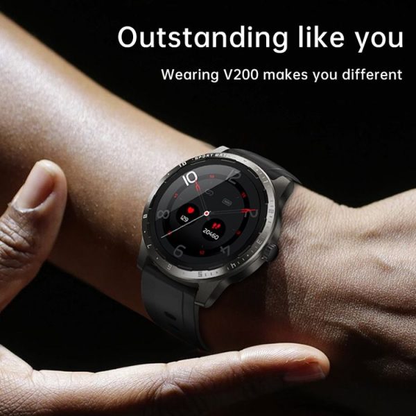 HAMTOD V200 1.28 inch HD Color Screen Smart Sport Watch, Support Multiple Sports Modes / Message Push / Heart Rate Monitoring / Sleep Monitoring / Blood Pressure Measurement (Black) - Image 6