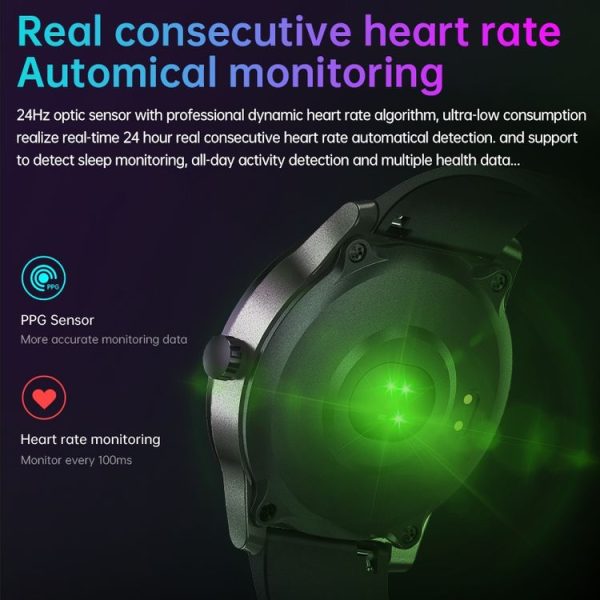 HAMTOD V200 1.28 inch HD Color Screen Smart Sport Watch, Support Multiple Sports Modes / Message Push / Heart Rate Monitoring / Sleep Monitoring / Blood Pressure Measurement (Black) - Image 7