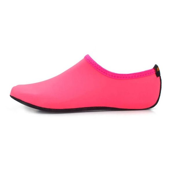 3mm Non-slip Rubber Embossing Texture Sole Solid Color Diving Shoes and Socks, One Pair, Size: XXXL (Pink) - Image 2