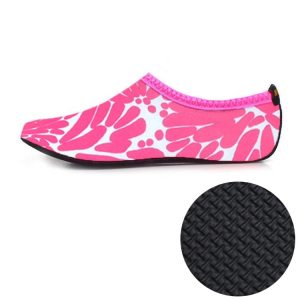 3mm Non-slip Rubber Embossing Texture Sole Figured Diving Shoes and Socks, One Pair, Size: XXL (Pink)