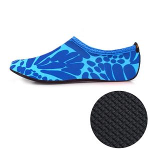 3mm Non-slip Rubber Embossing Texture Sole Figured Diving Shoes and Socks, One Pair, Size: XXXL (Blue)