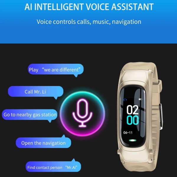 B9 0.96 inch TFT Color Screen AI Voice Smart Bracelet, Support Reject Call / Sleep Monitoring / Heart Rate Monitoring (Black) - Image 6