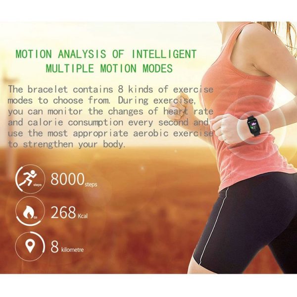 E04S 1.3 inch TFT Color Screen IP68 Waterproof Smart Bracelet, Support Body Temperature Monitoring / Blood Oxygen Monitoring / Heart Rate Monitoring, Style: TPU Strap (Red) - Image 14