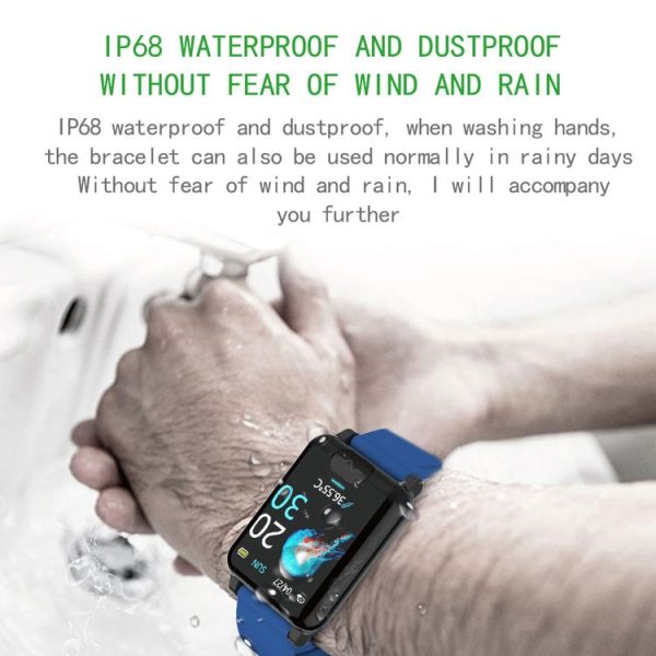 E04S 1.3 inch TFT Color Screen IP68 Waterproof Smart Bracelet, Support Body Temperature Monitoring / Blood Oxygen Monitoring / Heart Rate Monitoring, Style: TPU Strap (Red) - Image 15