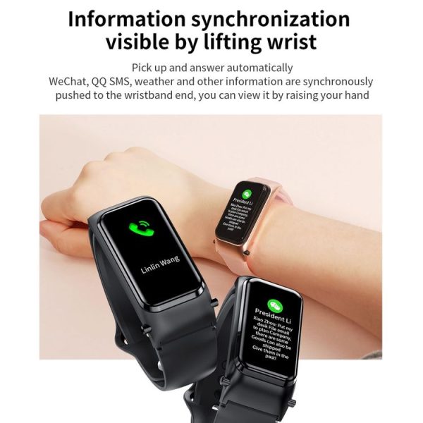 X4 1.14 inch HD Screen Bluetooth Earphone Smart Bracelet, Support Sleep Monitoring / Body Temperature Monitoring / Heart Rate Monitoring (Rose Gold) - Image 11