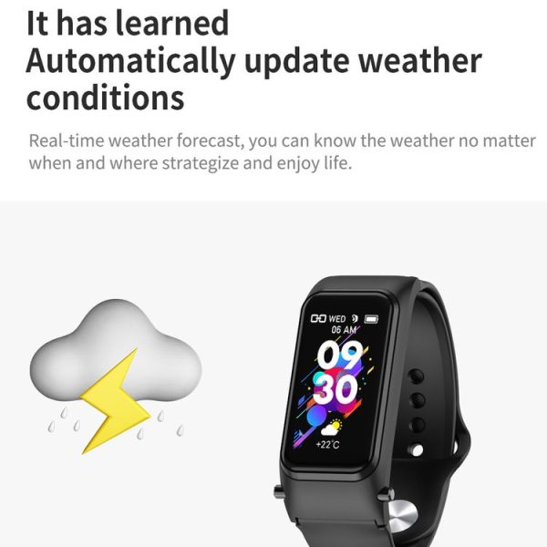 X4 1.14 inch HD Screen Bluetooth Earphone Smart Bracelet, Support Sleep Monitoring / Body Temperature Monitoring / Heart Rate Monitoring (Rose Gold) - Image 20