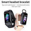 X4 1.14 inch HD Screen Bluetooth Earphone Smart Bracelet, Support Sleep Monitoring / Body Temperature Monitoring / Heart Rate Monitoring (Rose Gold) - Image 4