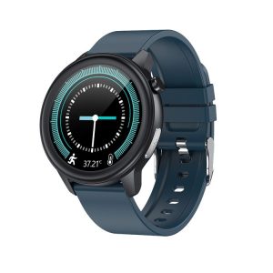 E80 1.3 inch TFT Color Screen IP68 Waterproof Smart Bracelet, Support Blood Oxygen Monitoring / Body Temperature Monitoring / Heart Rate Monitoring, Style: Silicone Strap (Blue)