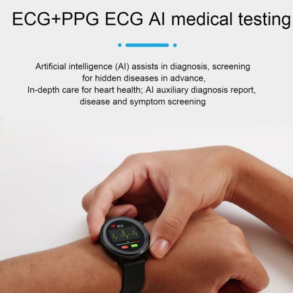 E80 1.3 inch TFT Color Screen IP68 Waterproof Smart Bracelet, Support Blood Oxygen Monitoring / Body Temperature Monitoring / Heart Rate Monitoring, Style: Silicone Strap (Blue) - Image 11