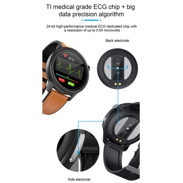 E80 1.3 inch TFT Color Screen IP68 Waterproof Smart Bracelet, Support Blood Oxygen Monitoring / Body Temperature Monitoring / Heart Rate Monitoring, Style: Silicone Strap (Blue) - Image 12