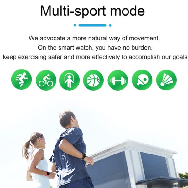 E80 1.3 inch TFT Color Screen IP68 Waterproof Smart Bracelet, Support Blood Oxygen Monitoring / Body Temperature Monitoring / Heart Rate Monitoring, Style: Silicone Strap (Blue) - Image 18