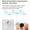 E80 1.3 inch TFT Color Screen IP68 Waterproof Smart Bracelet, Support Blood Oxygen Monitoring / Body Temperature Monitoring / Heart Rate Monitoring, Style: Silicone Strap (Blue) - Image 8