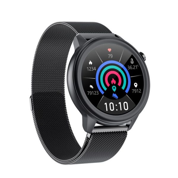 E80 1.3 inch TFT Color Screen IP68 Waterproof Smart Bracelet, Support Blood Oxygen Monitoring / Body Temperature Monitoring / Heart Rate Monitoring, Style: Metal Strap (Black) - Image 2