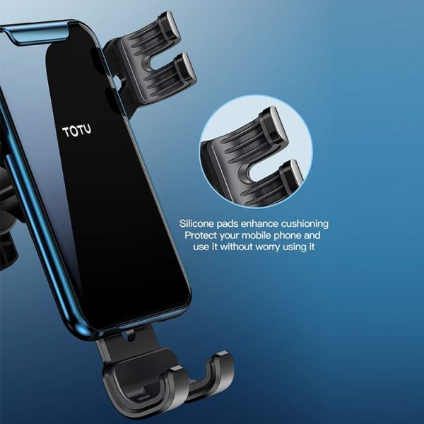 TOTUDESIGN DCTV-19 Battle Armor Series 2.5D Glass+PC Plating Car Gravity Holder (Silver) - Image 4