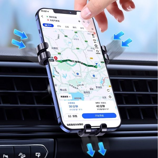 TOTUDESIGN DCTV-19 Battle Armor Series 2.5D Glass+PC Plating Car Gravity Holder (Silver) - Image 9