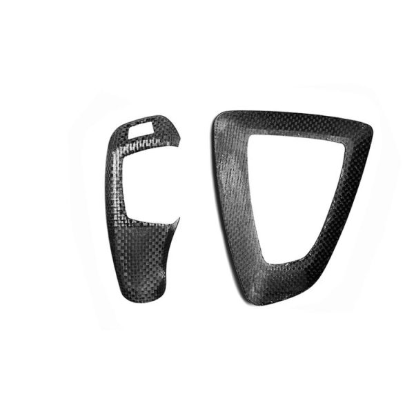 2 in 1 A Edition Carbon Fiber Car Gear Cover Decorative Sticker for BMW 1 / 2 / 3 / 4 / 5 Series, Left Driving