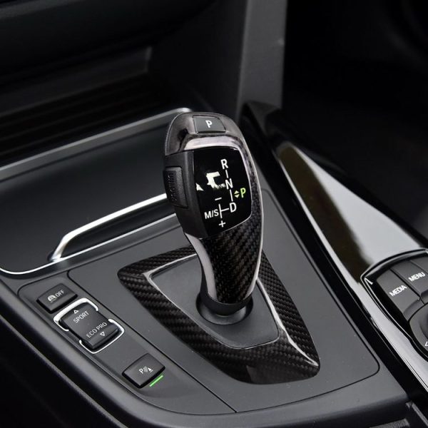2 in 1 A Edition Carbon Fiber Car Gear Cover Decorative Sticker for BMW 1 / 2 / 3 / 4 / 5 Series, Left Driving - Image 8