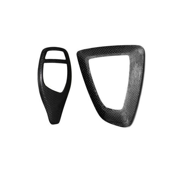 2 in 1 B Edition Carbon Fiber Car Gear Cover Decorative Sticker for BMW 1 / 2 / 3 / 4 / 5 Series, Left and Right Drive Universal - Image 2