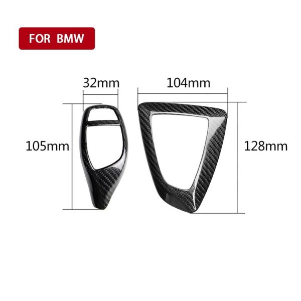 2 in 1 B Edition Carbon Fiber Car Gear Cover Decorative Sticker for BMW 1 / 2 / 3 / 4 / 5 Series, Left and Right Drive Universal - Image 8