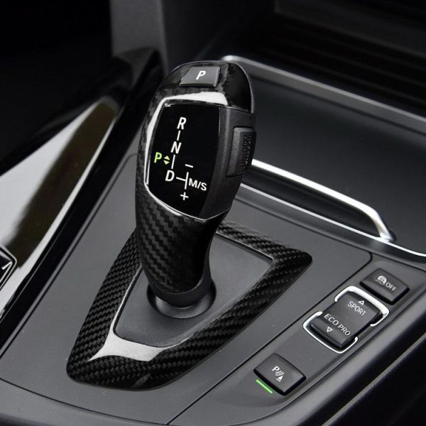 2 in 1 A Edition Carbon Fiber Car Gear Cover Decorative Sticker for BMW 1 / 2 / 3 / 4 Series, Right Drive - Image 8