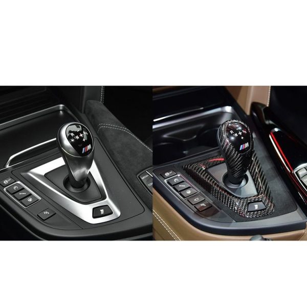 A+B Edition Carbon Fiber Car Gear Base Stickers Decorative Sticker for BMW F80 M3 / F82 M4 Series - Image 7