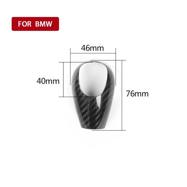 Carbon Fiber Car Gear Head Decorative Sticker for BMW M3 (2009-2013) / M5 (2005-2008) / M6 (2006) Series (Red) - Image 4