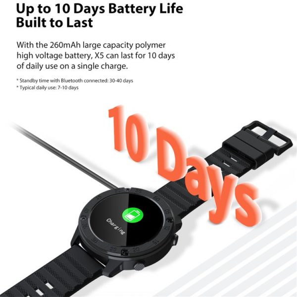 Blackview X5 1.3 inch HD Screen Bluetooth 5.0 Smart Watch with TPU Watchband, Support Sleep / Heart Rate Monitor & Fitness Tracker & 9 Sports Mode (Black) - Image 12