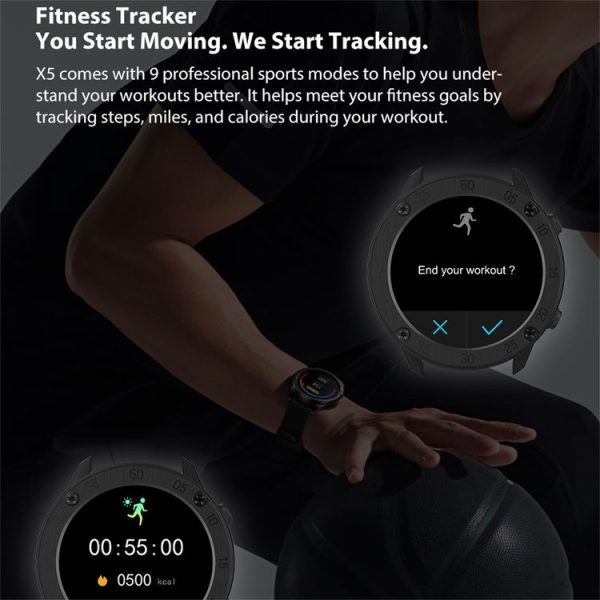 Blackview X5 1.3 inch HD Screen Bluetooth 5.0 Smart Watch with TPU Watchband, Support Sleep / Heart Rate Monitor & Fitness Tracker & 9 Sports Mode (Black) - Image 17