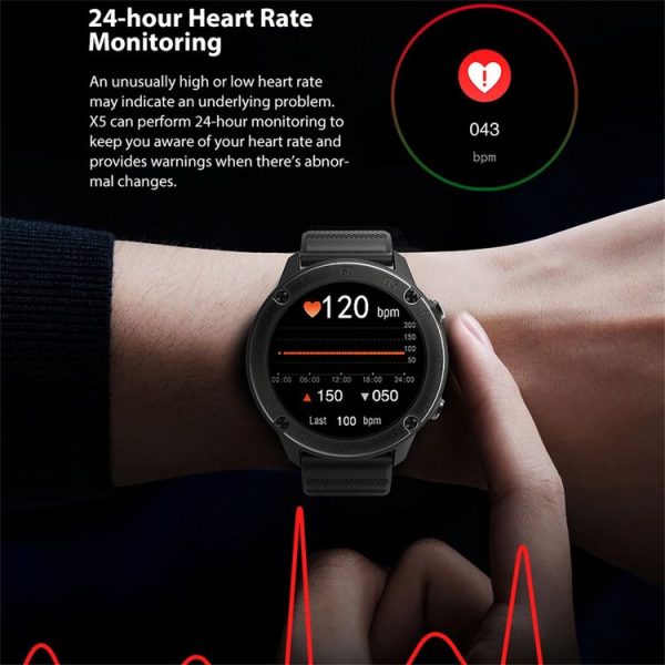 Blackview X5 1.3 inch HD Screen Bluetooth 5.0 Smart Watch with TPU Watchband, Support Sleep / Heart Rate Monitor & Fitness Tracker & 9 Sports Mode (Black) - Image 18