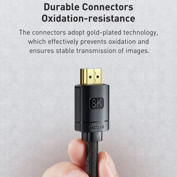 Baseus High Definition Series HDMI 8K to HDMI 8K Same Screen Adapter Cable, Length: 2m (Black) - Image 15