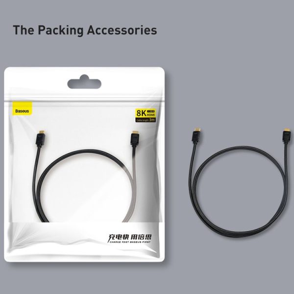 Baseus High Definition Series HDMI 8K to HDMI 8K Same Screen Adapter Cable, Length: 2m (Black) - Image 18