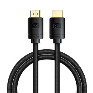 Baseus High Definition Series HDMI 8K to HDMI 8K Same Screen Adapter Cable, Length: 3m (Black)