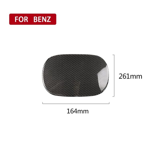 Car Carbon Fiber Fuel Tank Cap Decorative Sticker for Mercedes-Benz C Class W205 2015-2018, Left and Right Drive Universal (Solid Color) - Image 3