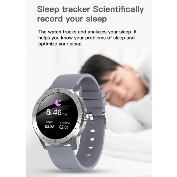 MX12 1.3 inch IPS Color Screen IP68 Waterproof Smart Watch, Support Bluetooth Call / Sleep Monitoring / Heart Rate Monitoring, Style: Silicone Strap (Silver) - Image 12