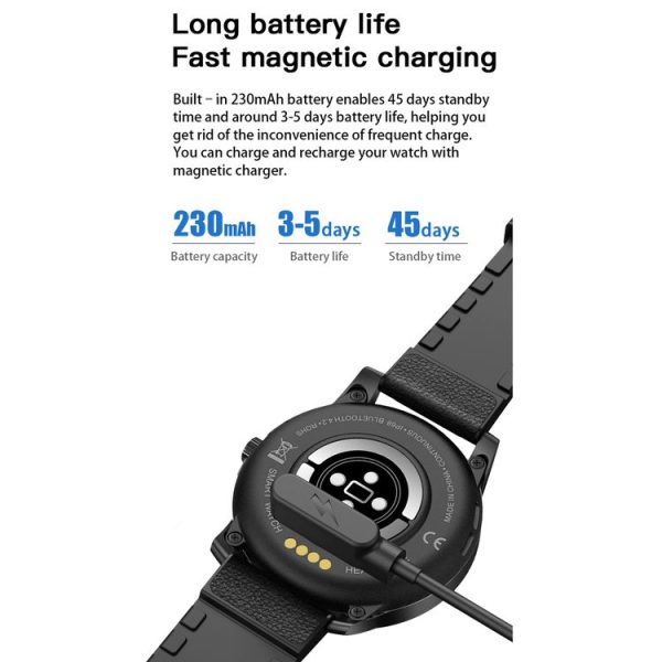 MX12 1.3 inch IPS Color Screen IP68 Waterproof Smart Watch, Support Bluetooth Call / Sleep Monitoring / Heart Rate Monitoring, Style: Silicone Strap (Silver) - Image 14