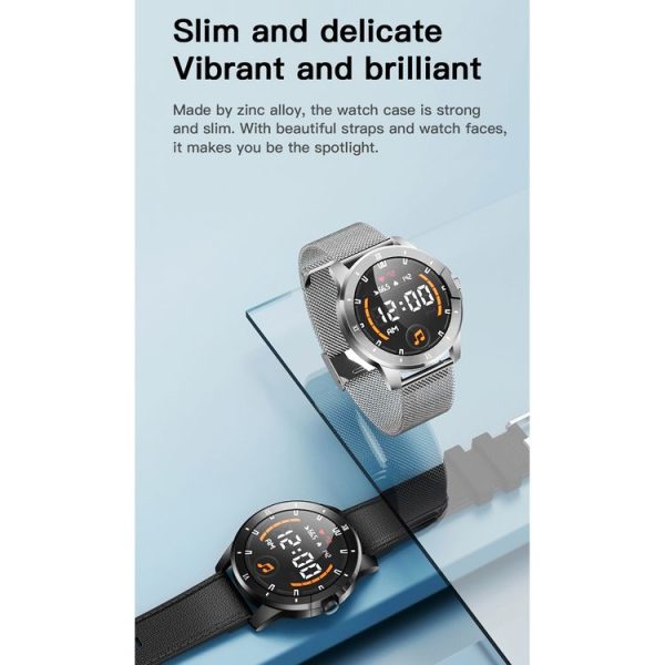 MX12 1.3 inch IPS Color Screen IP68 Waterproof Smart Watch, Support Bluetooth Call / Sleep Monitoring / Heart Rate Monitoring, Style: Silicone Strap (Silver) - Image 15