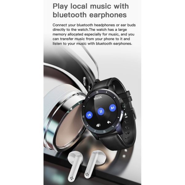 MX12 1.3 inch IPS Color Screen IP68 Waterproof Smart Watch, Support Bluetooth Call / Sleep Monitoring / Heart Rate Monitoring, Style: Silicone Strap (Silver) - Image 6