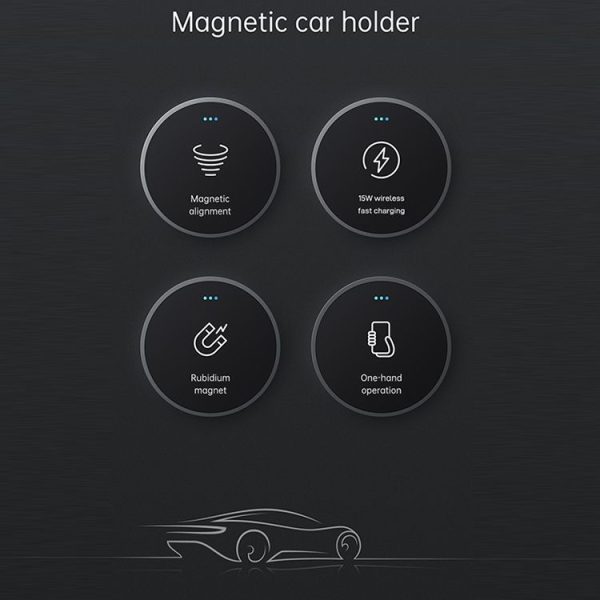 JOYROOM JR-ZS240 15W Max Car Magnetic Wireless Charge Holder - Image 10