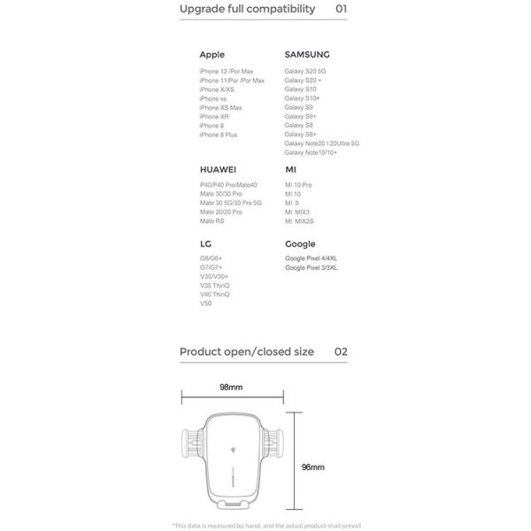 JOYROOM JR-ZS248 15 Max Electric Wireless Car Charger Holder, Specification: Air Outlet Version - Image 11