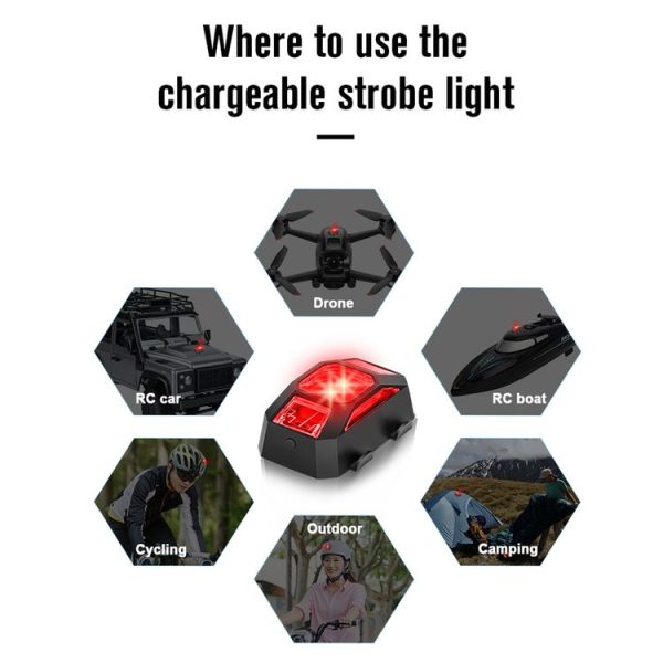 STARTRC 1109184 Drone Universal Rechargeable Colorful Strobe Signal Arm Lights for DJI FPV / Mini 2 / Mavic Air 2 - Image 12