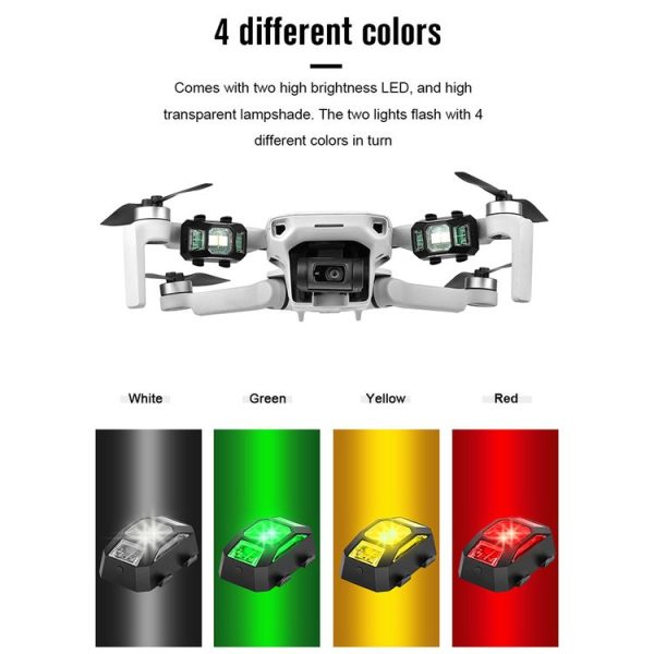 STARTRC 1109184 Drone Universal Rechargeable Colorful Strobe Signal Arm Lights for DJI FPV / Mini 2 / Mavic Air 2 - Image 9
