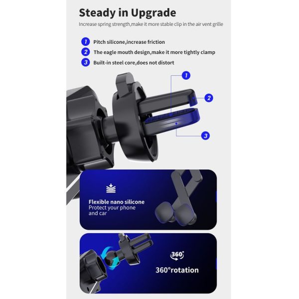 HAMTOD Little One Pro Car Mobile Phone Holder Bracket (Black) - Image 13